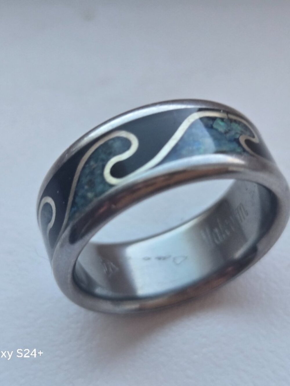 Titanium Turquoise Designer Ring by MALCOLM